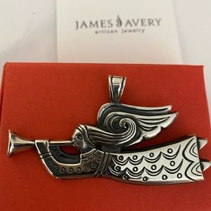 Vintage James Avery Angel with Horn Pendant